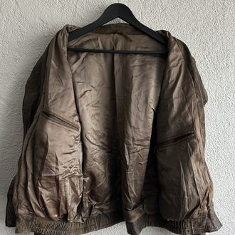 Vintage Bomber Deri Ceket