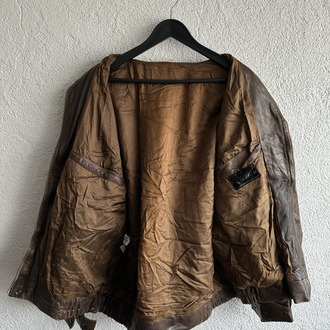Vintage Bomber Deri Ceket