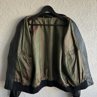 Vintage Bomber Deri Ceket