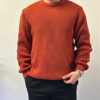 Oversize Bisiklet Yaka Triko Kazak