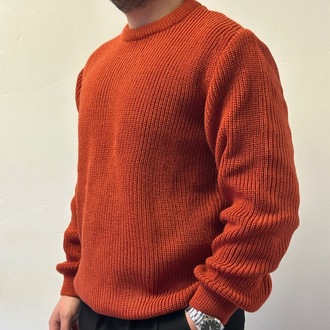 Oversize Bisiklet Yaka Triko Kazak