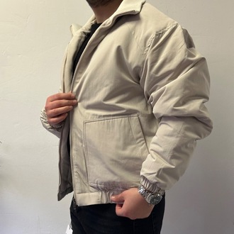 Bej Premium Fermuarlı Mevsimlik Bomber Mont