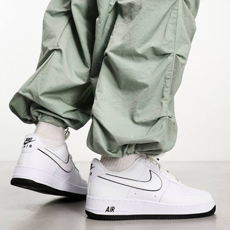 Nike Air Force 1 Low 07 White Black Outline Swoosh