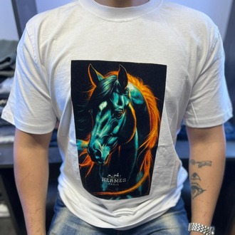 Hermès White Stallion Tee
