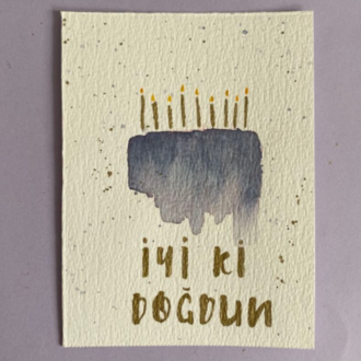  El Yapımı Doğum Günü Kartı Seti 5'li