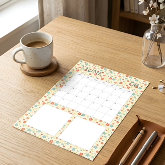 2026 Floral Monthly Planner - Printable PDF & PNG (A4)
