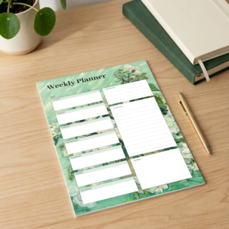 A4 Roses Weekly Planner – Printable PDF & PNG