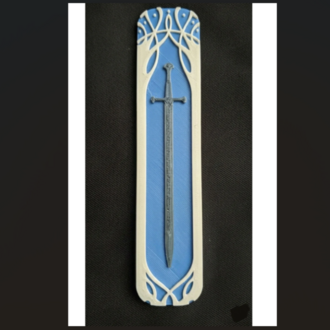Anduril Kılıcı Kitap Ayracı - Yüzüklerin Efendisi Temalı 3D Baskı - Orta Dünya Koleksiyonu