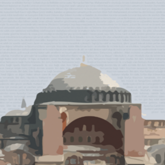 Ayasofya Soyut Cam Tablo