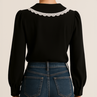 Lace Collar Bluz