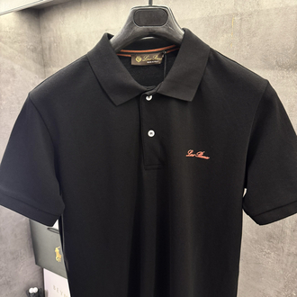Loro Piana Ss’26 Premium Siyah Polo Yaka