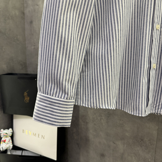RL Ss’26 Premium Old Money Luxury Mavi Çizgili Gömlek