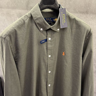 RL 2026 Premium İthal Regular fit Keten Gömlek Haki Yeşil