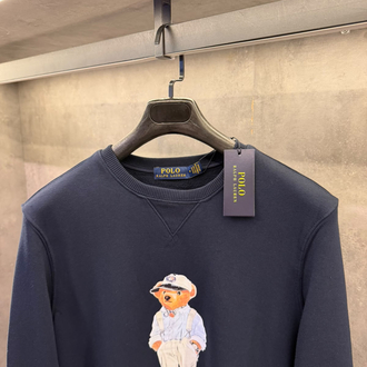 RL Premium Crew Yaka Ayıcık Laci Sweatshirt