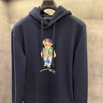 RL Premium Kapşonlu Lacivert Ayıcık Sweatshirt