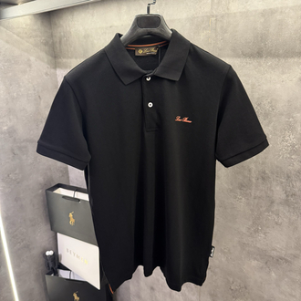 Loro Piana Ss’26 Premium Siyah Polo Yaka