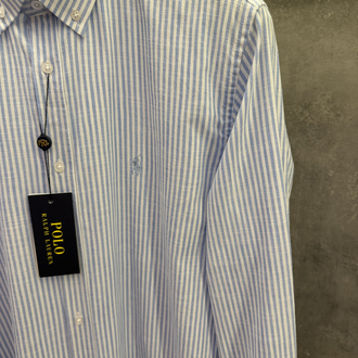 RL 2026 Premium Slim fit Cotton Linen Gömlek Mavi