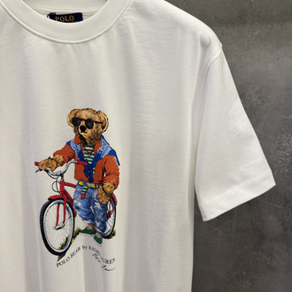 RL Premium Bicycle Ayıcık Beyaz Tişört