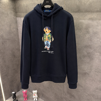 RL Premium Kapşonlu Lacivert Ayıcık Sweatshirt