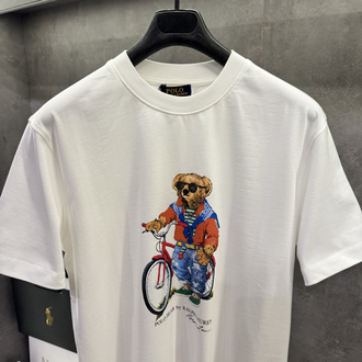 RL Premium Bicycle Ayıcık Beyaz Tişört