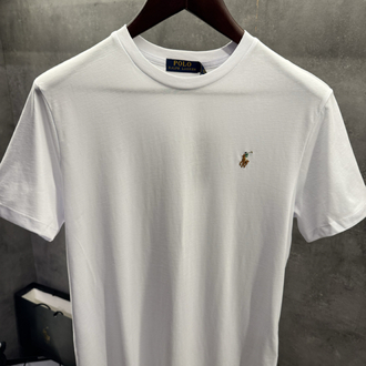 RL Premium Beyaz Tişört Renkli Logo