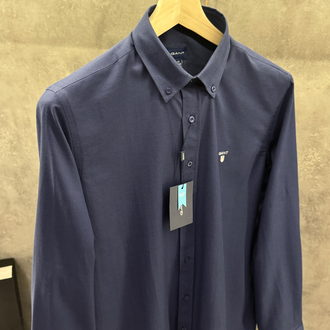 Gant Premium Oxford Classic Lacivert Slimfit Gömlek