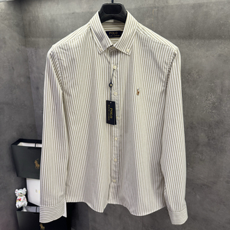 RL Ss’26 Premium Old Money Krem Çizgili Gömlek