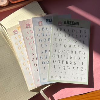 4'lü Harf Sticker Set No:10