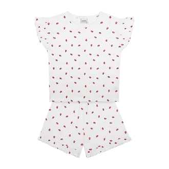 antebies Uğurböceği Fırfırlı Şortlu Pijama