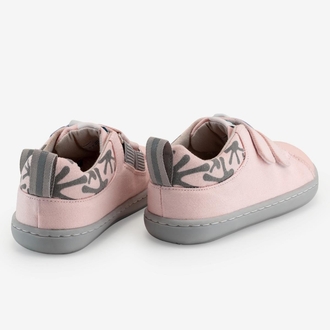 Hopfrög Smart Walker Canvas Play Toz Pembe Barefoot Çocuk Ayakkabı