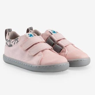 Hopfrög Smart Walker Canvas Play Toz Pembe Barefoot Çocuk Ayakkabı