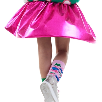 Denokids Kız Çocuk Koyu Pembe Metalik Parlak Etek