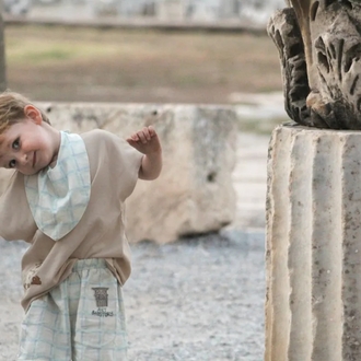 Auntie Me Organik Checked ‘Art&Histort Column’ Şort