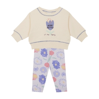 antebies Çiçek Basklı Sweatshirt Tayt Set

