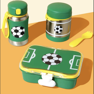 Skip Hop Paslanmaz Çelik Mama Saklama Termosu Seti - Futbol