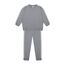 Antebies - Beyaz Kontrastlı Gri Sweatshirt ve Pantolon Set