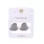 Mini & Kids - Mini Kalp Kemik Toka - Glitter Silver