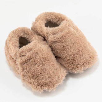 Hopfrög Furry Furry Bej Kürk Barefoot Patik (Hediye Seti)