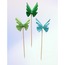 BALİNMANDALİN - Origami Kelebek Pasta Süsü, Yeşil-Mavi