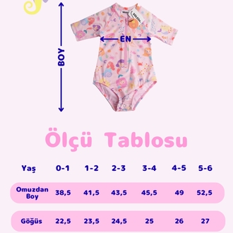 SOLEDA UV Korumalı UPF 50+ Bebek Çocuk Mayosu Mermaid Magic