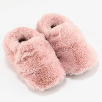Hopfrög Furry Furry Pembe Kürk Barefoot Patik (Hediye Seti)