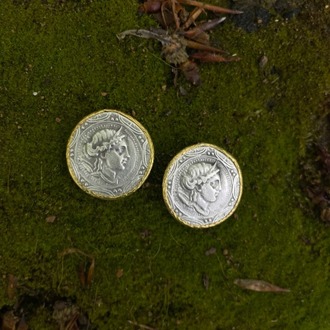 Antique Coin Kol Düğmesi & Broş