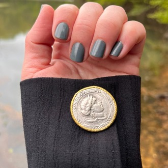 Antique Coin Kol Düğmesi & Broş