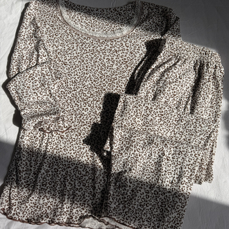 Leoparlı Dantel Sexy Takım