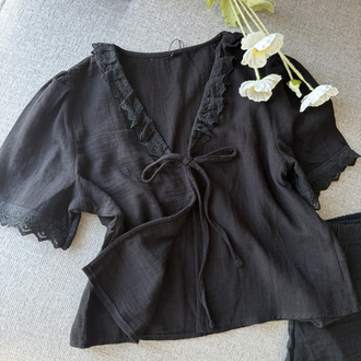 M&S Bağlamalı Pijama Takımı