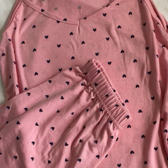 PEMBE KALPLİ İP ASKILI ŞORTLU TAKIM