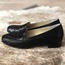 Loafer Siyah Yılan Baskı Deri Ayakkabı
