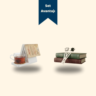 Okuma Yoldaşı Seti (Mola Noktası Kitap Standı + Dilediğin Ayraç) | BookyFancy