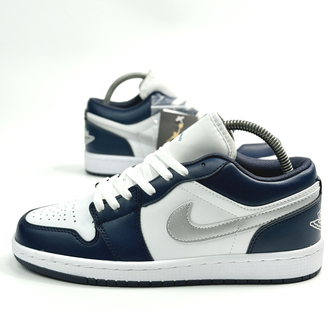 NIKE AIR JORDAN 1 LOW WOLF GREY MIDNIGHT NAVY