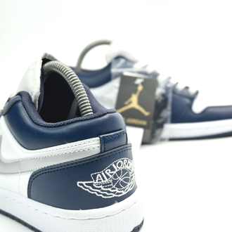 NIKE AIR JORDAN 1 LOW WOLF GREY MIDNIGHT NAVY